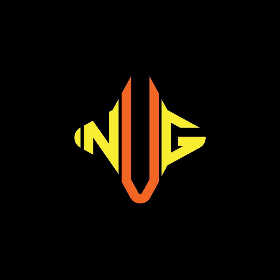 nug letter logo diseño creativo con gráfico vectorial vector