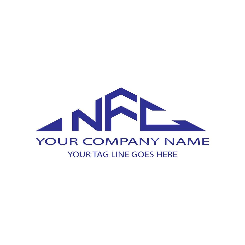NFC letter logo creative design with vector graphic