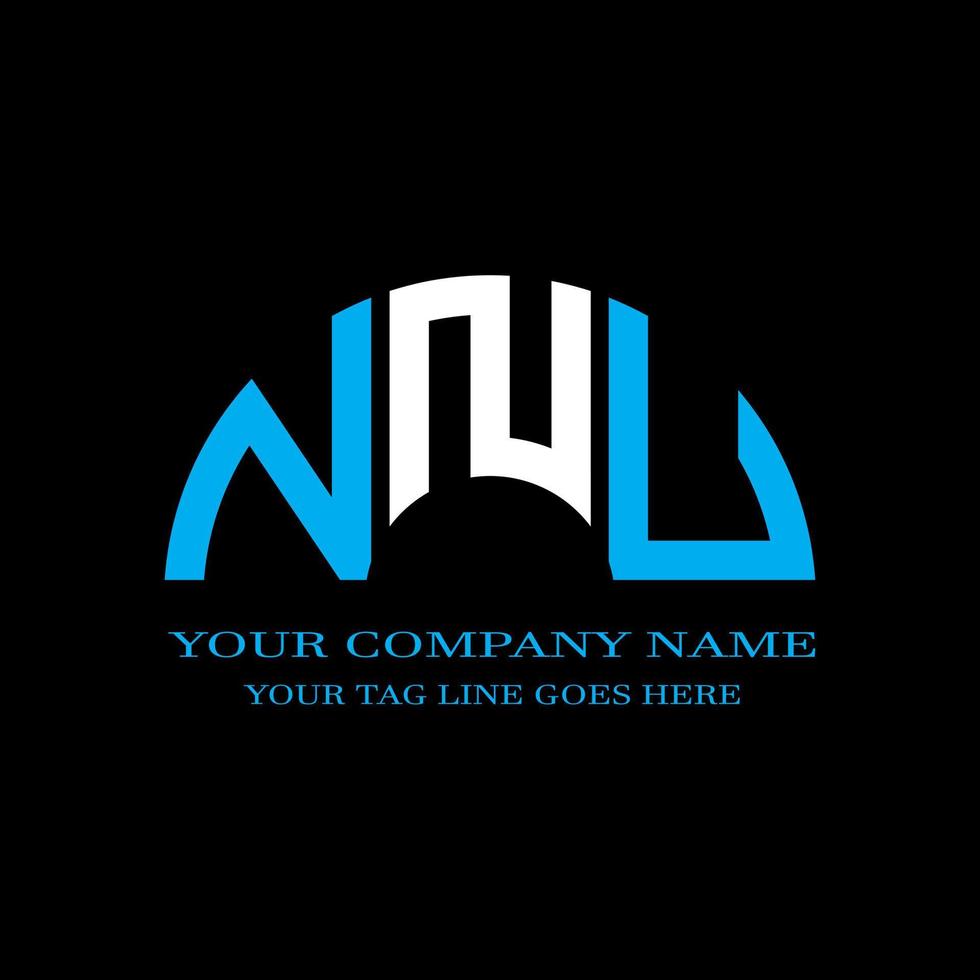 NNU letter logo creative design with vector graphic