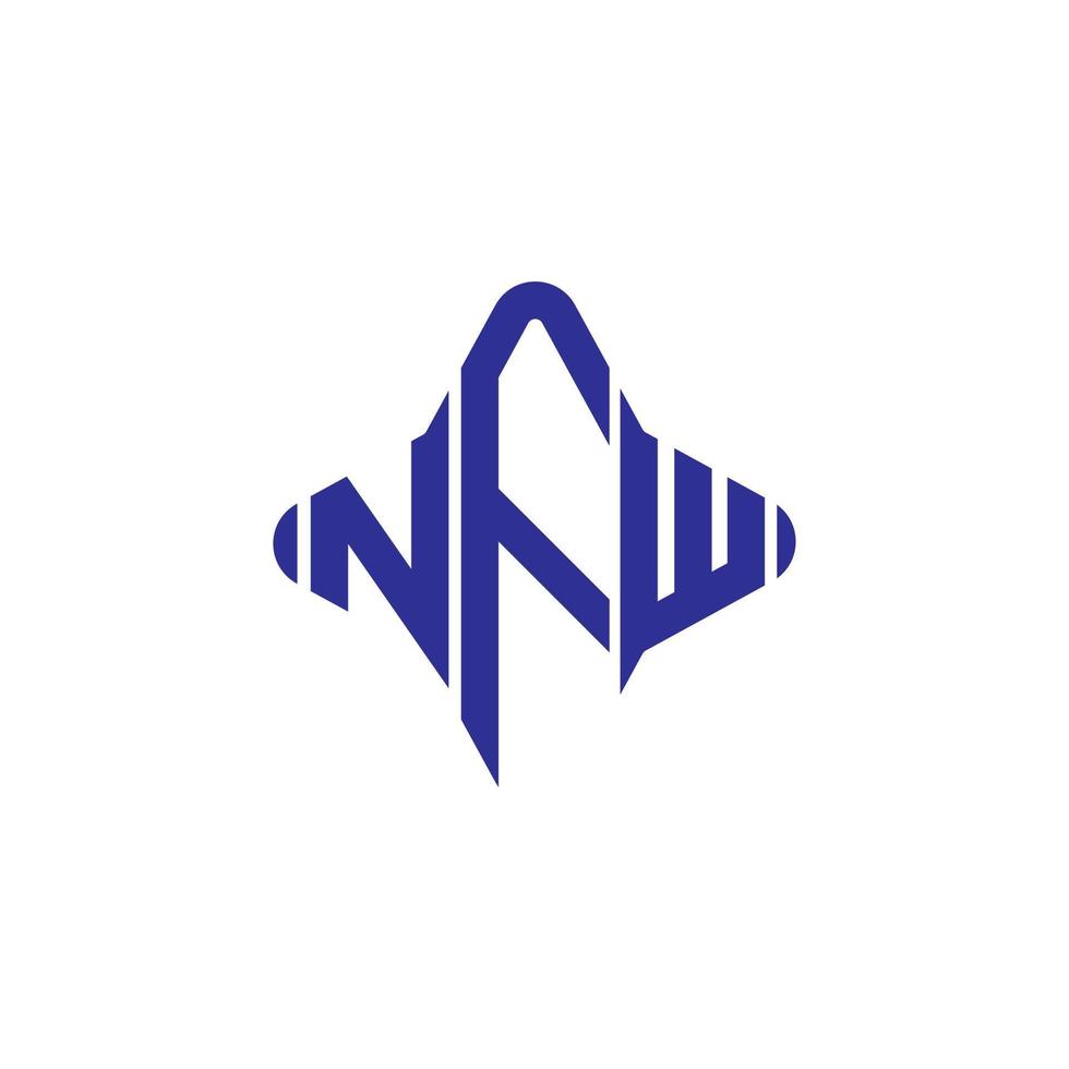 NFW letter logo creative design with vector graphic