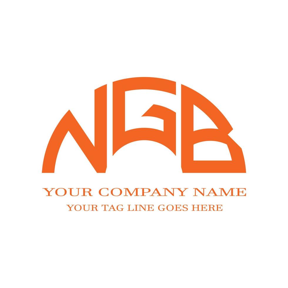 NGB letter logo creative design with vector graphic