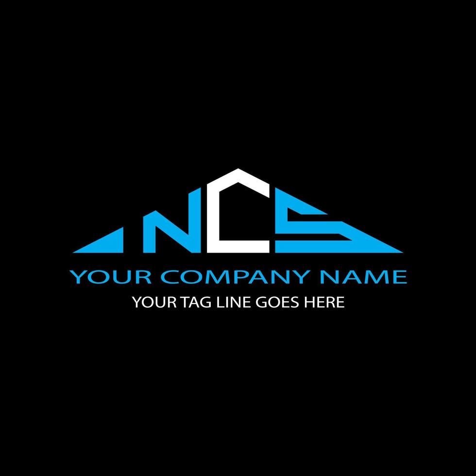 NCS letter logo creative design with vector graphic