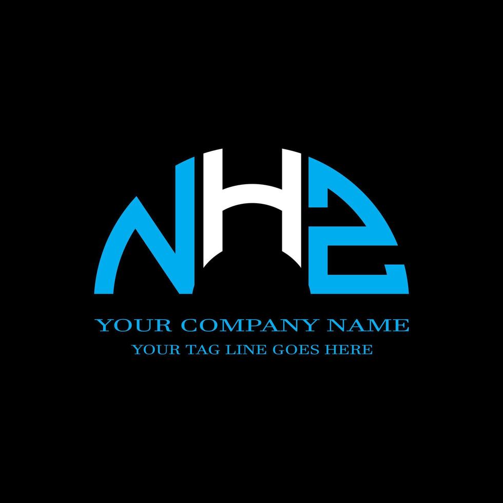 NHZ letter logo creative design with vector graphic