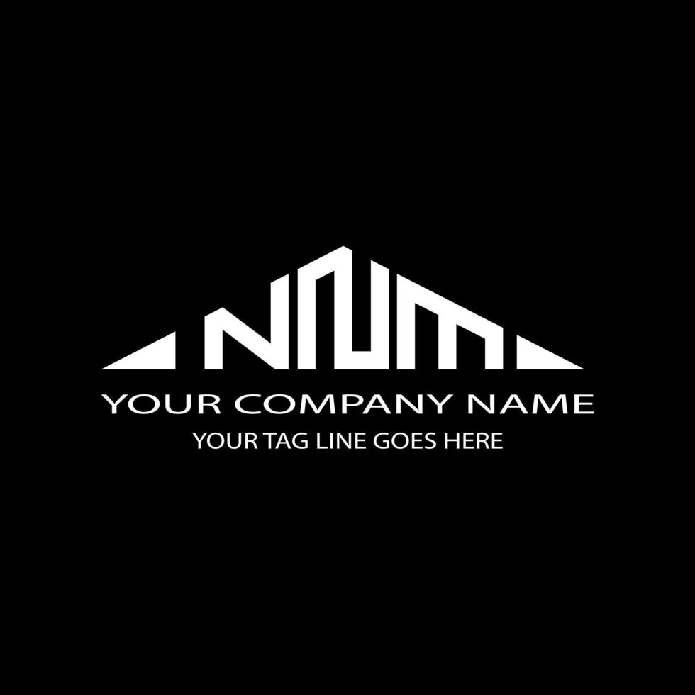 Diseño creativo del logotipo de la letra nnm con gráfico vectorial vector