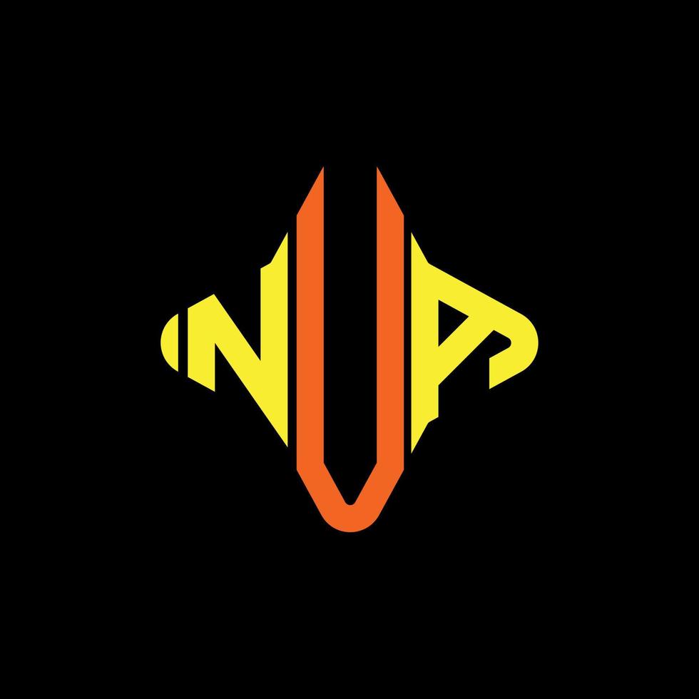 NUA letter logo creative design with vector graphic