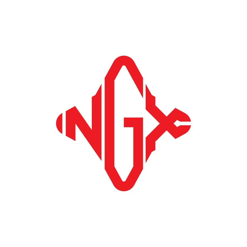 NGX letter logo creative design with vector graphic