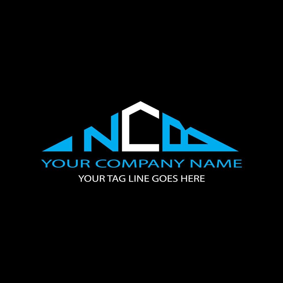 diseño creativo del logotipo de la letra ncb con gráfico vectorial vector
