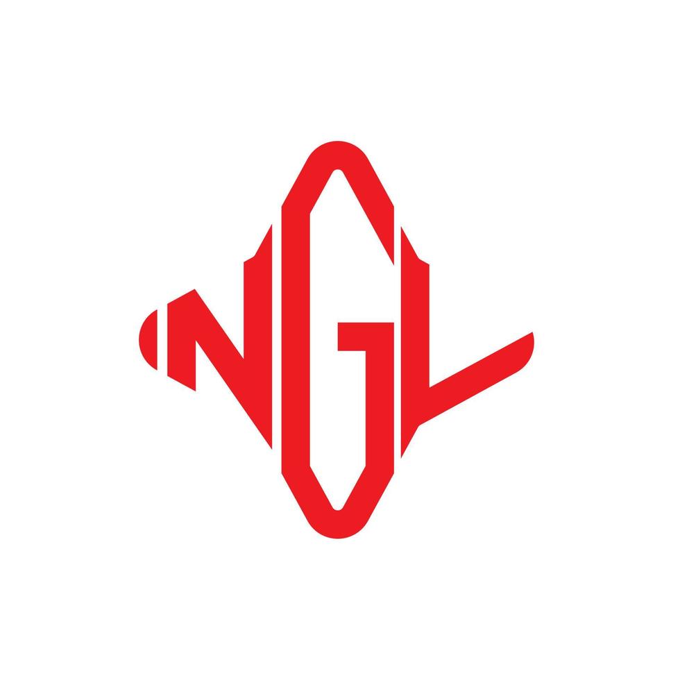 NGV letter logo creative design with vector graphic