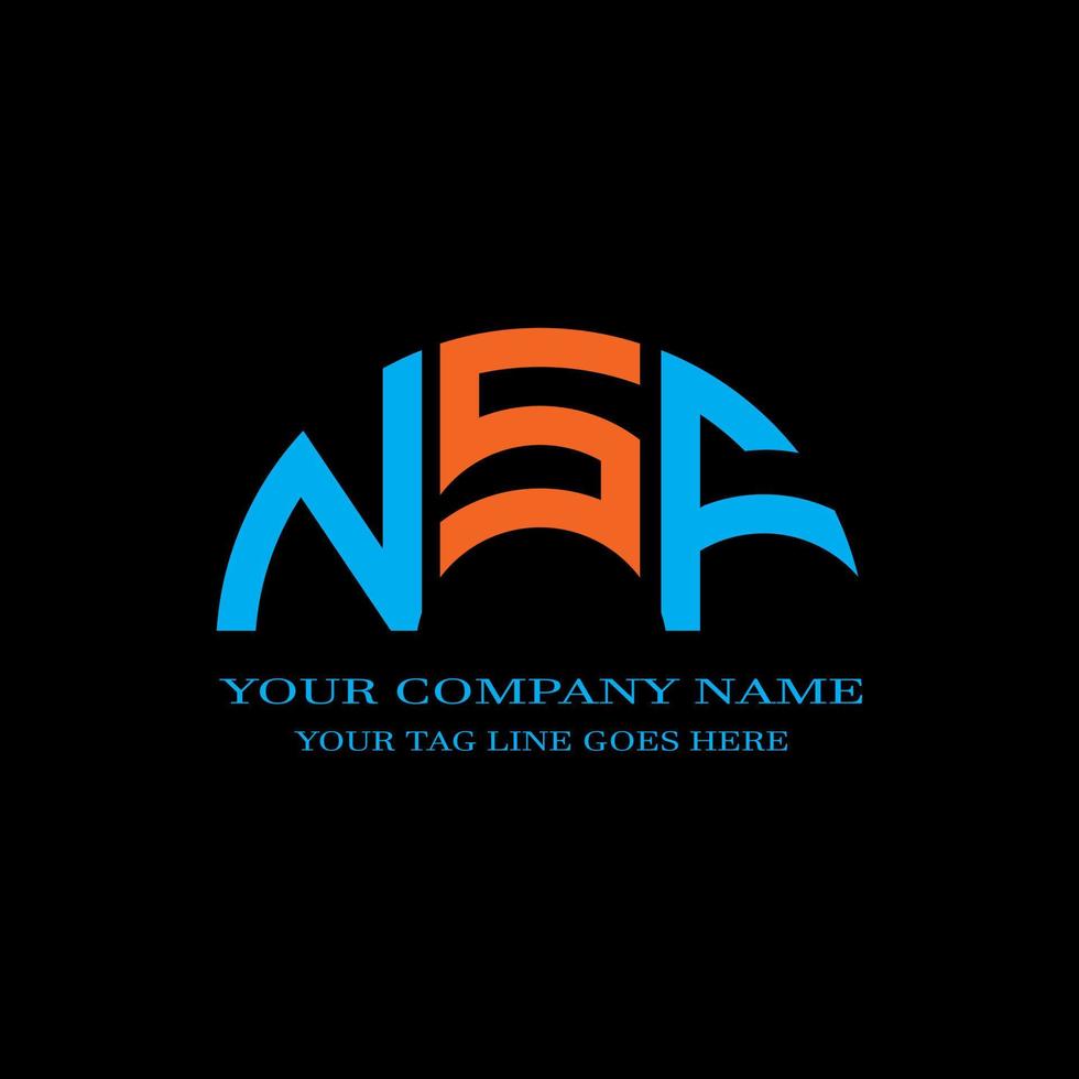 NSF letter logo creative design with vector graphic