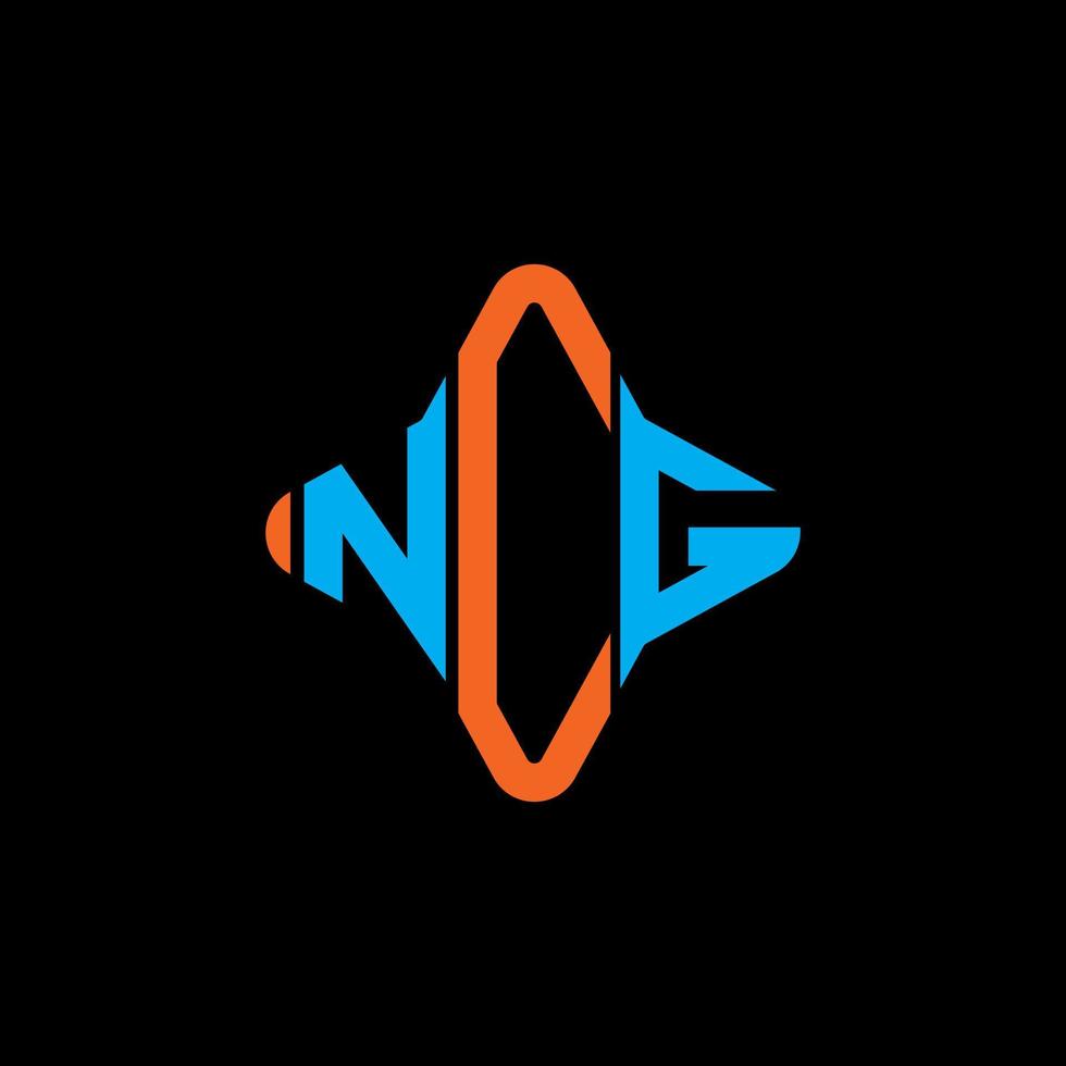 diseño creativo del logotipo de la letra ncg con gráfico vectorial vector