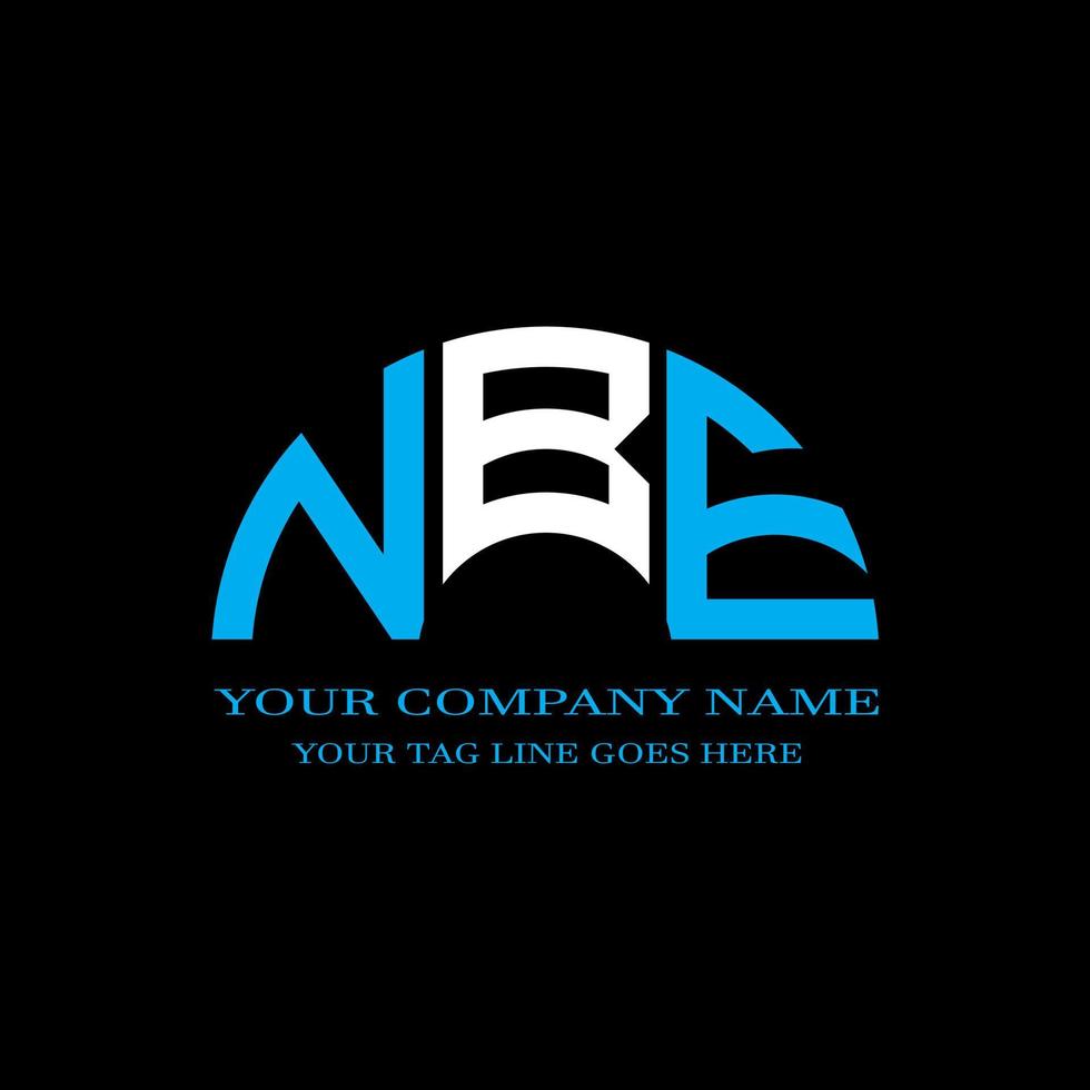 NBE letter logo creative design with vector graphic