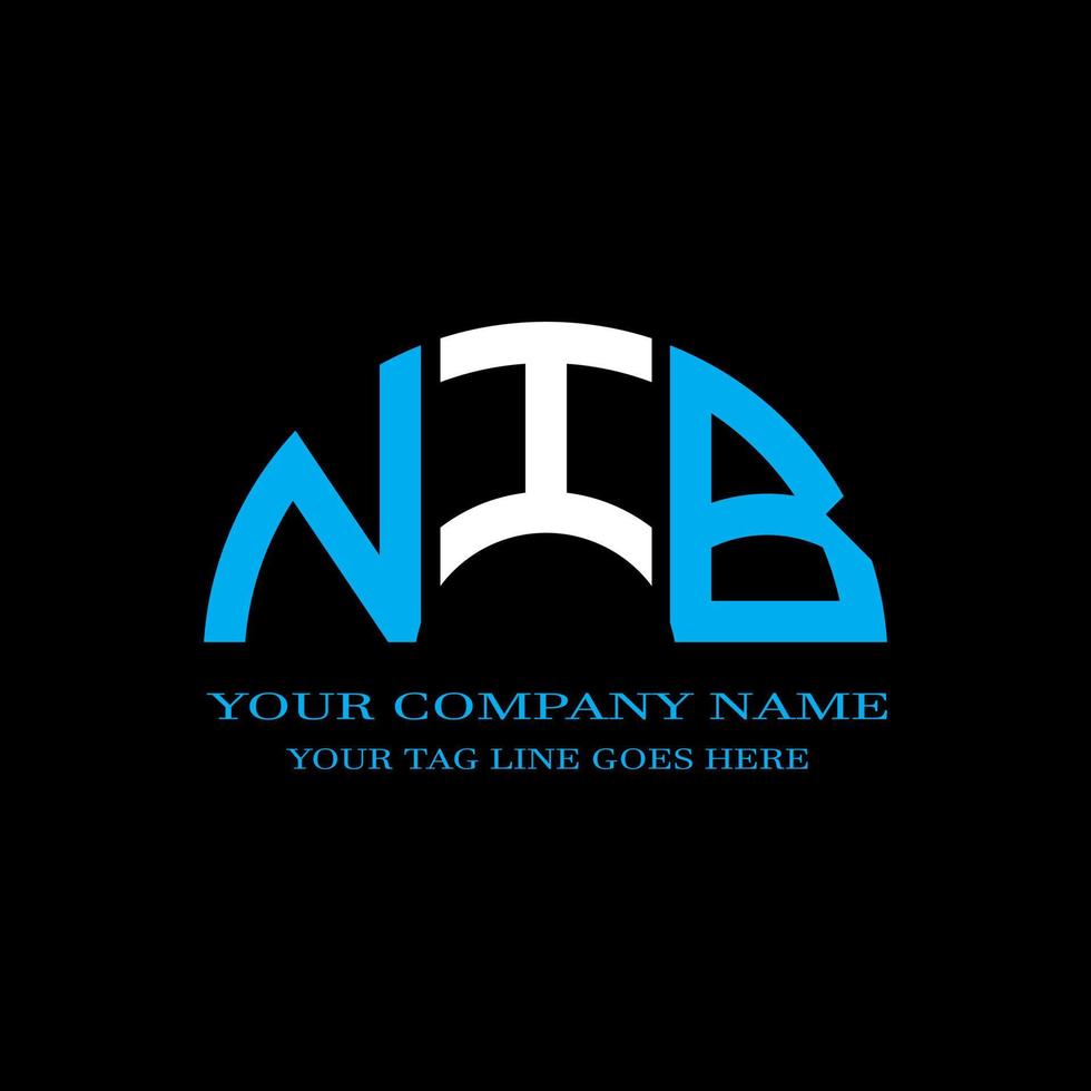 NIB letter logo creative design with vector graphic