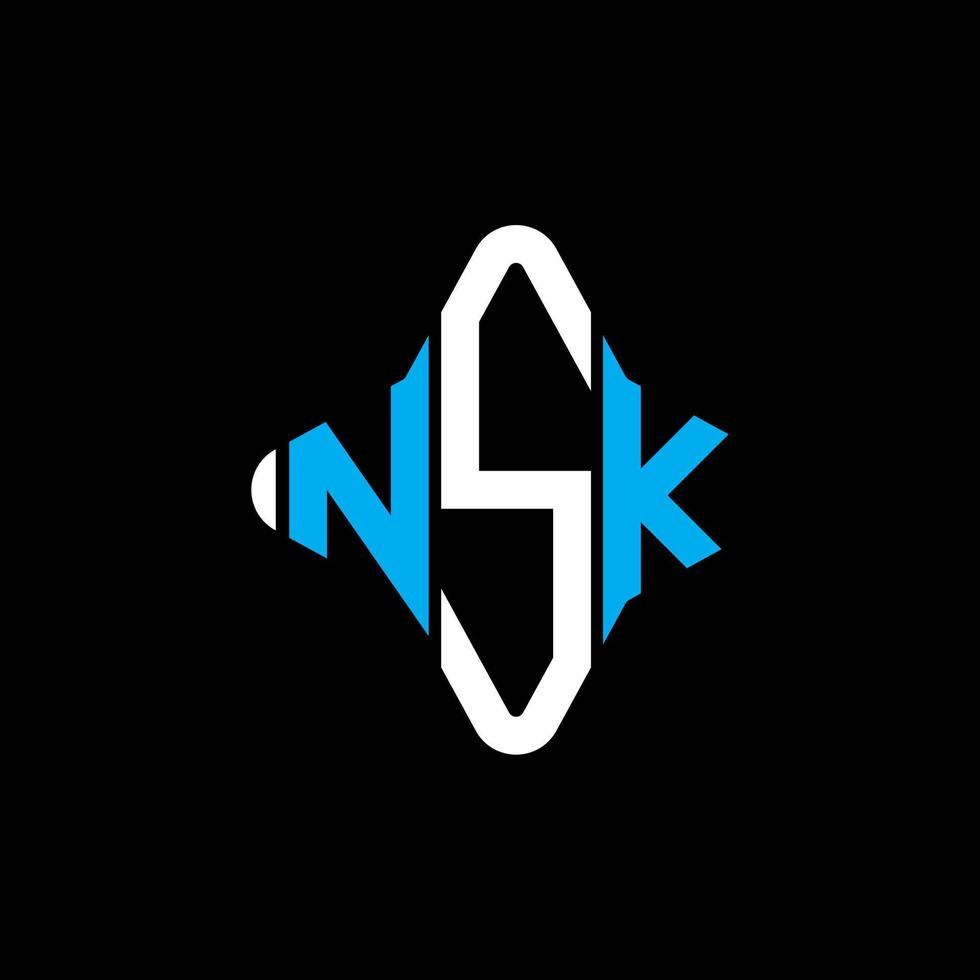 NSK letter logo creative design with vector graphic