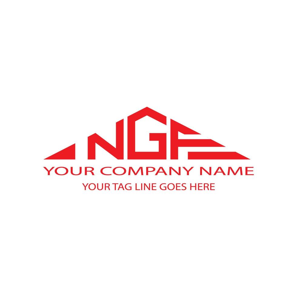 NGF letter logo creative design with vector graphic