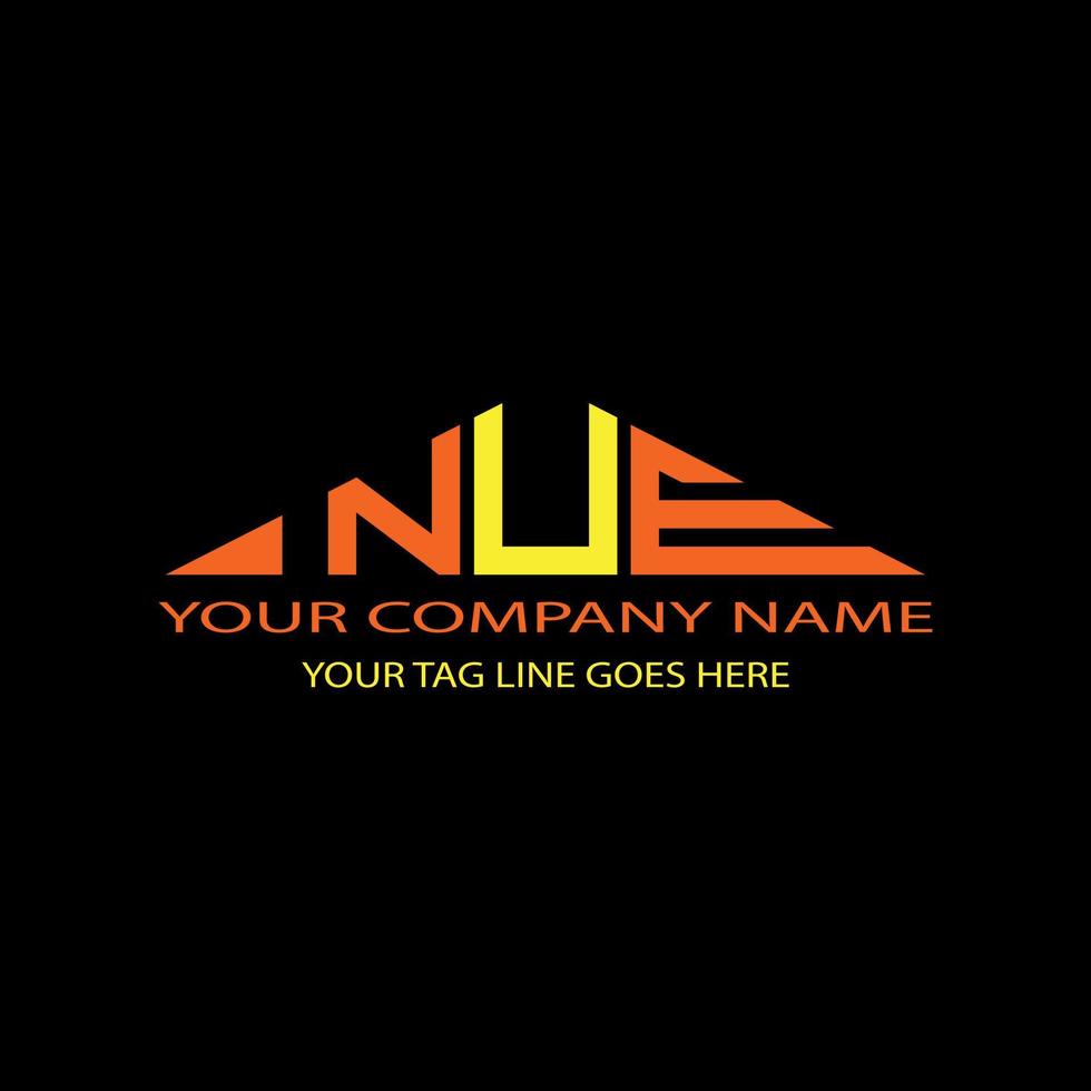 NUE letter logo creative design with vector graphic