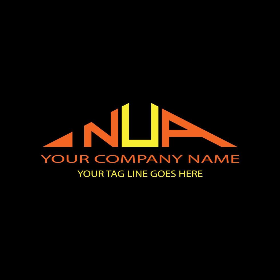 NUA letter logo creative design with vector graphic