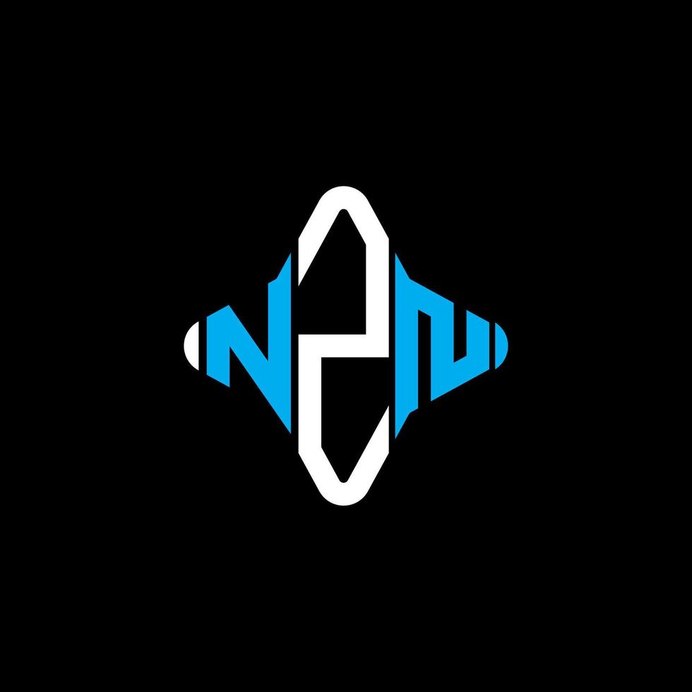 diseño creativo del logotipo de la letra nzn con gráfico vectorial vector