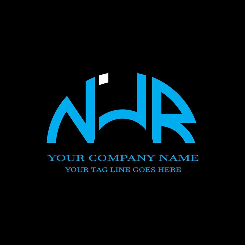 NJR letter logo creative design with vector graphic