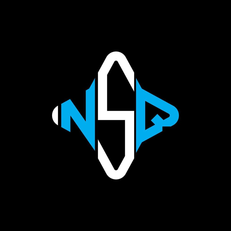 NSQ letter logo creative design with vector graphic