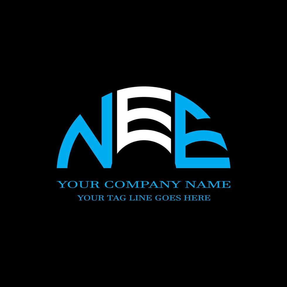 NEE letter logo creative design with vector graphic