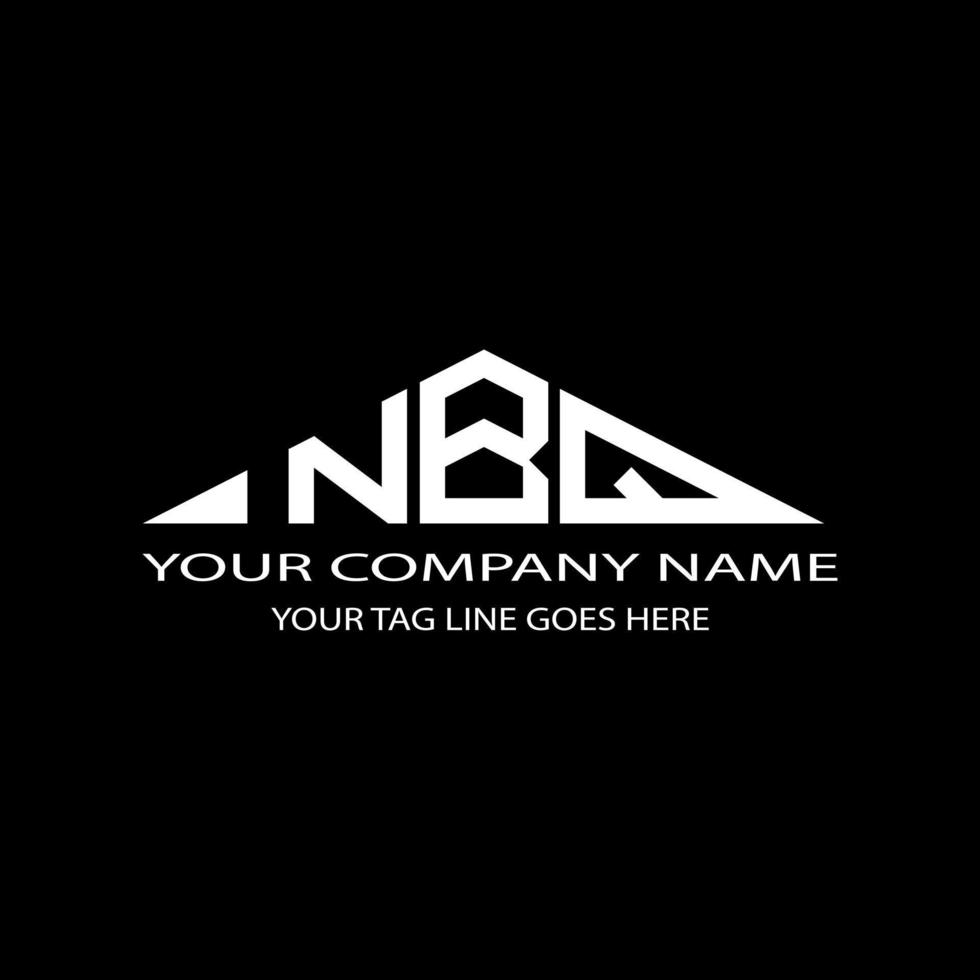 diseño creativo del logotipo de la letra nbq con gráfico vectorial vector