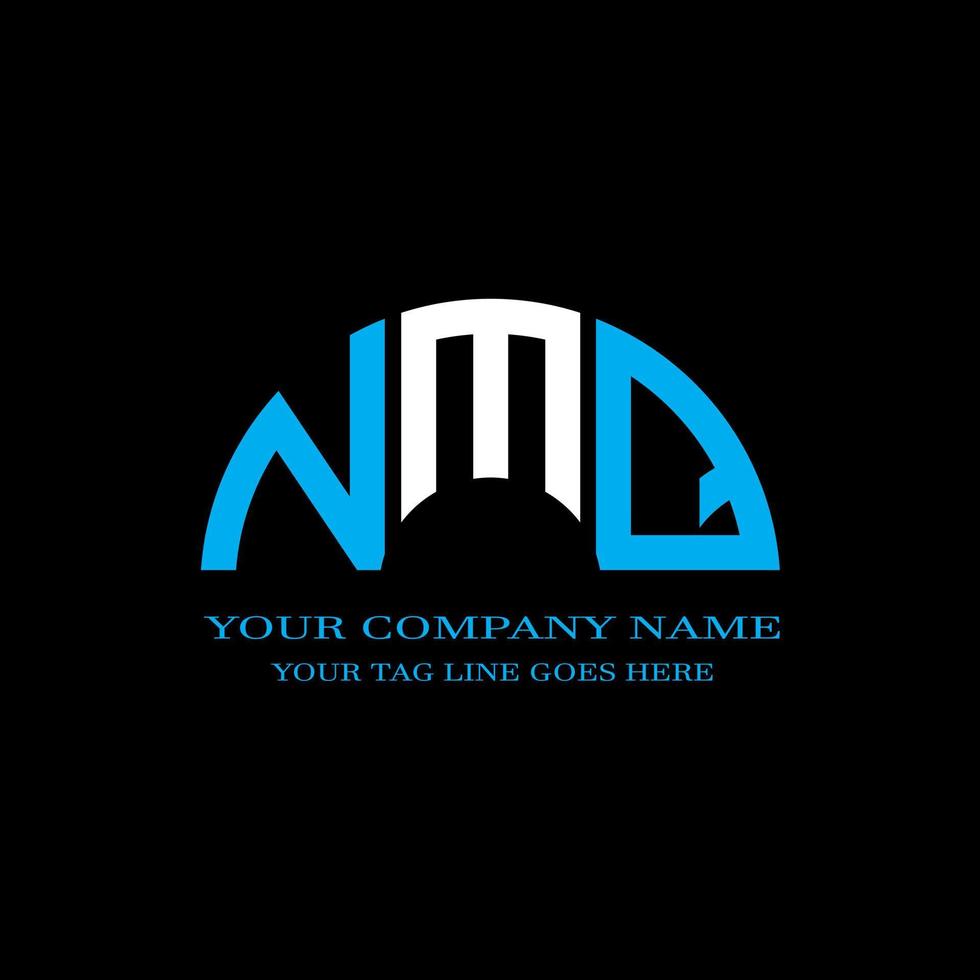 diseño creativo del logotipo de la letra nmq con gráfico vectorial vector
