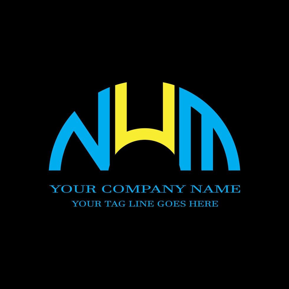 NUM letter logo creative design with vector graphic