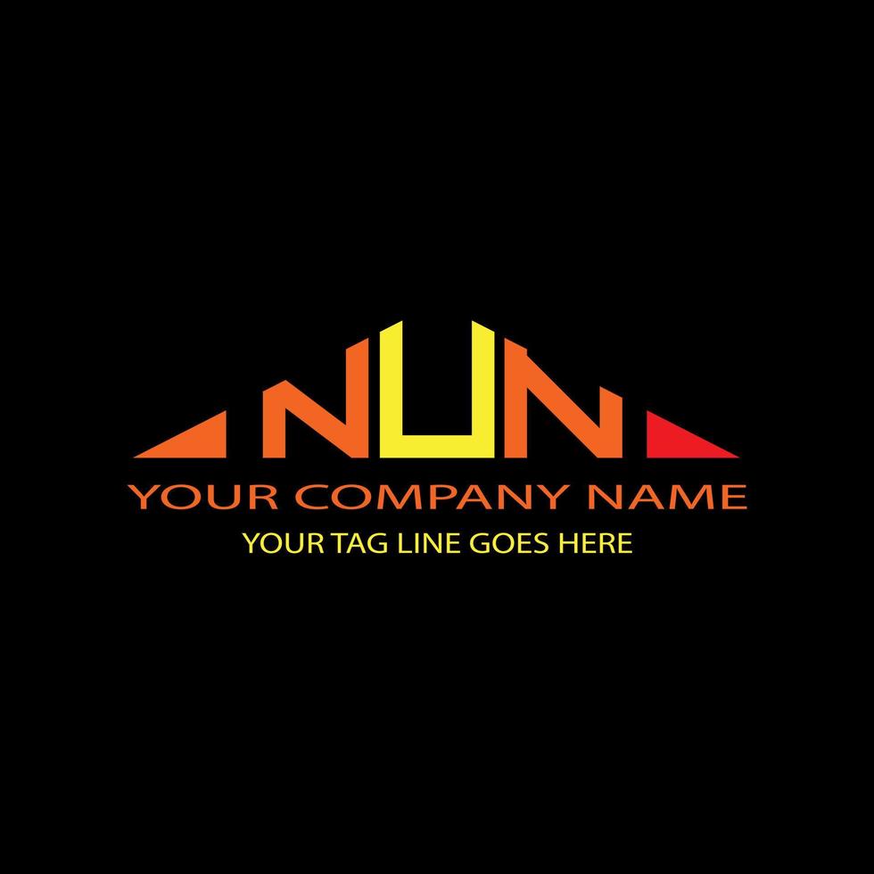 NUN letter logo creative design with vector graphic