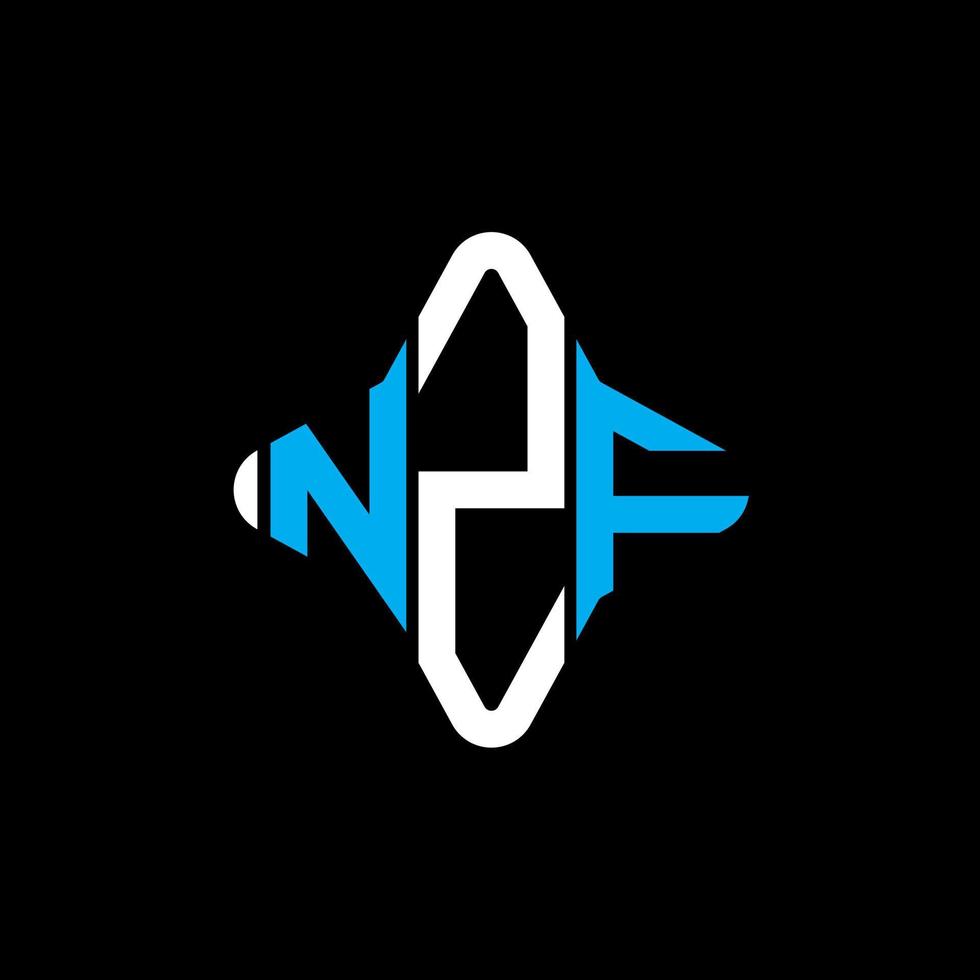 NZF letter logo creative design with vector graphic