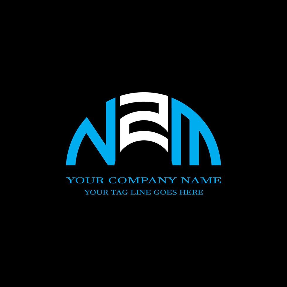 NZM letter logo creative design with vector graphic