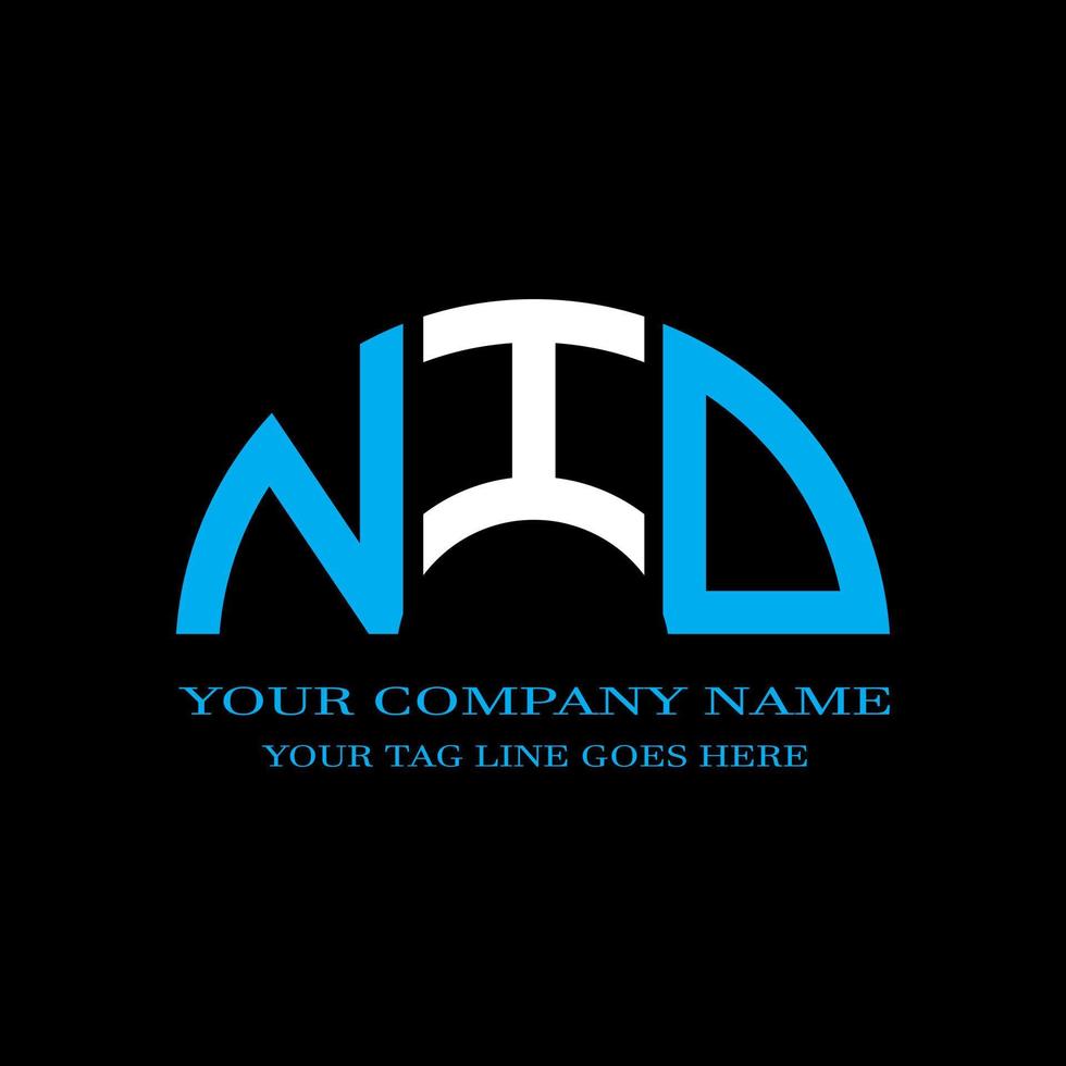 NID letter logo creative design with vector graphic