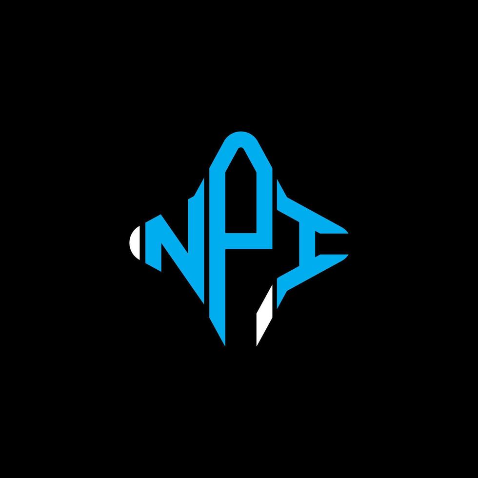 NPI letter logo creative design with vector graphic