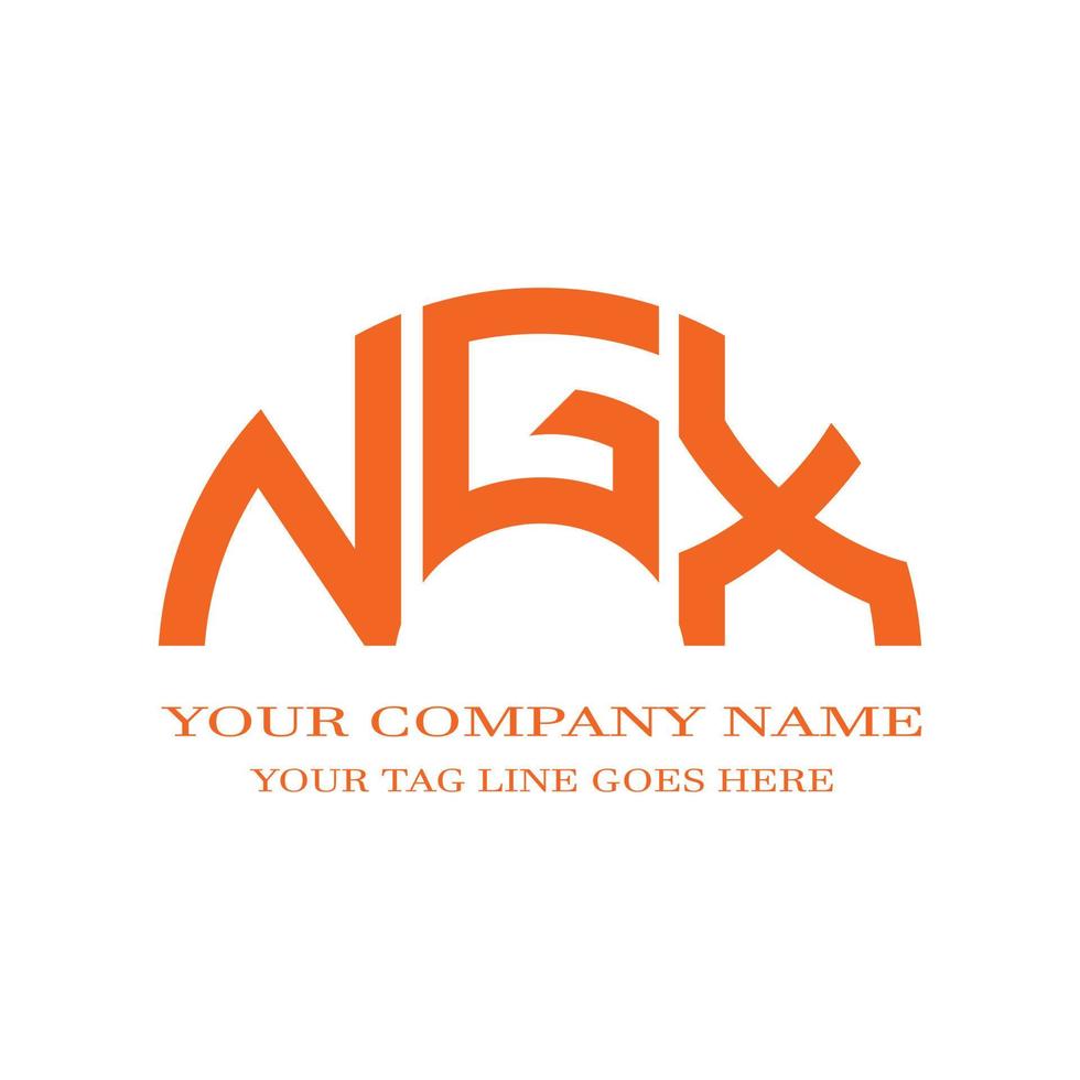 NGX letter logo creative design with vector graphic