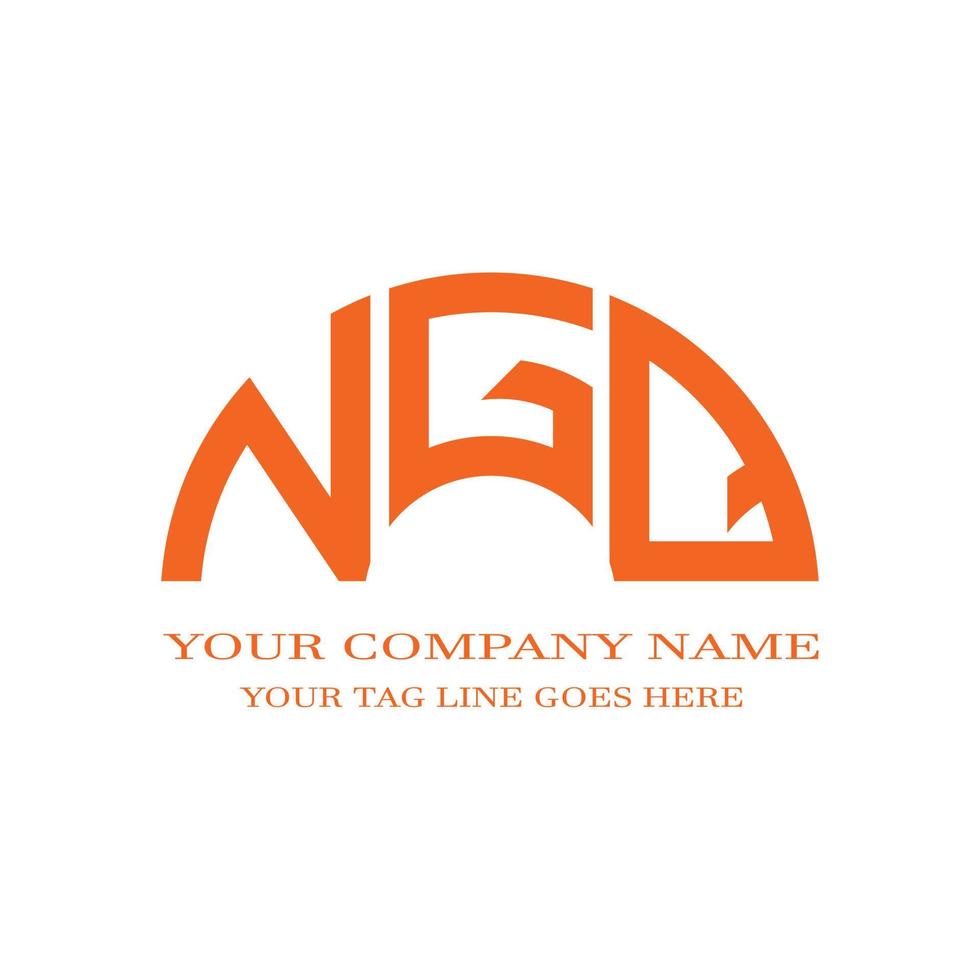 NGQ letter logo creative design with vector graphic