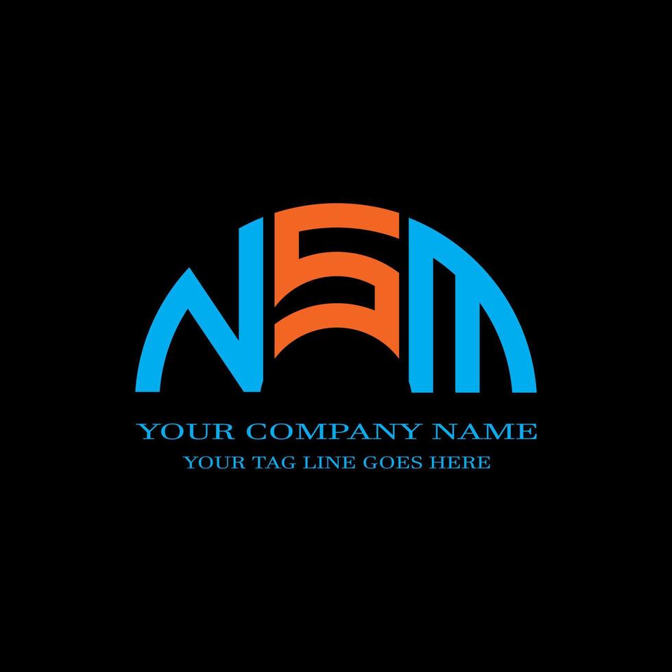 NSM letter logo creative design with vector graphic