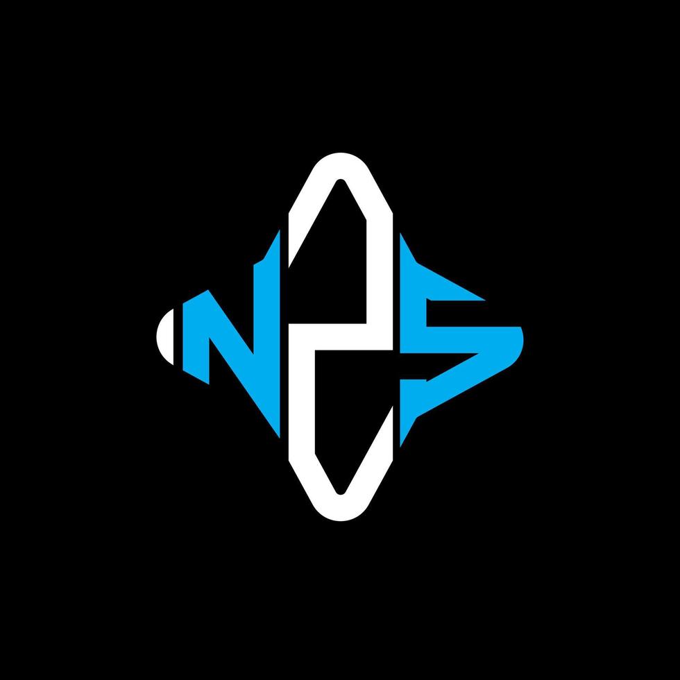 diseño creativo del logotipo de la letra nzs con gráfico vectorial vector