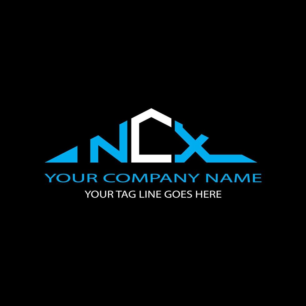 diseño creativo del logotipo de la letra ncx con gráfico vectorial vector