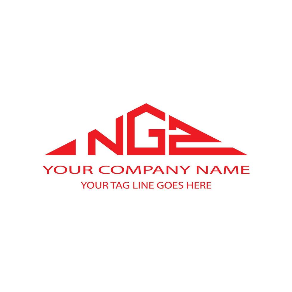 NGZ letter logo creative design with vector graphic