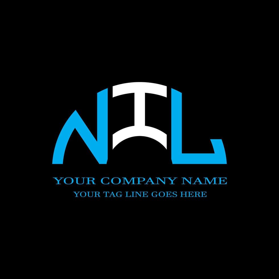 NIL letter logo creative design with vector graphic