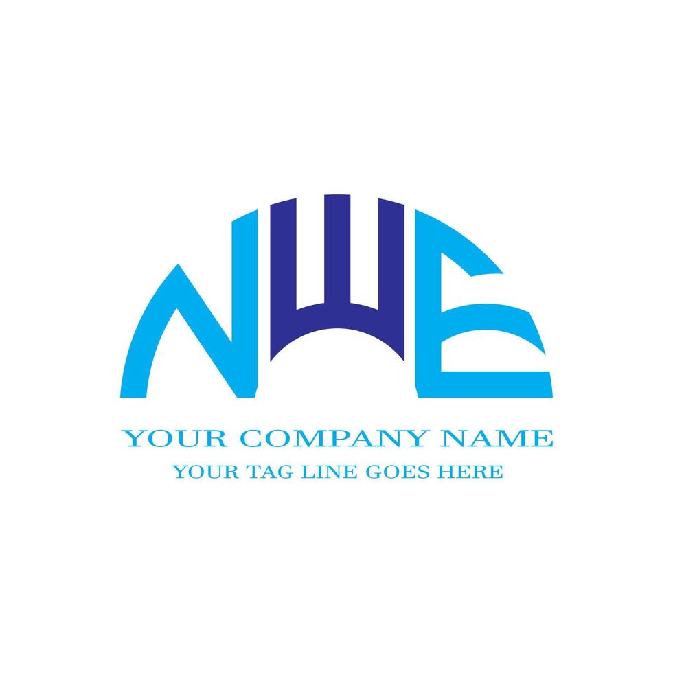 NWE letter logo creative design with vector graphic