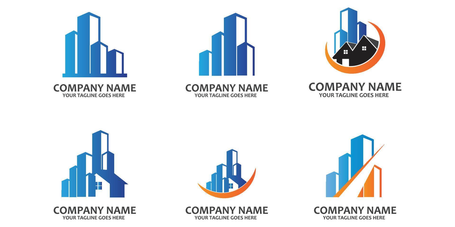 Property and Construction logo free vector icon