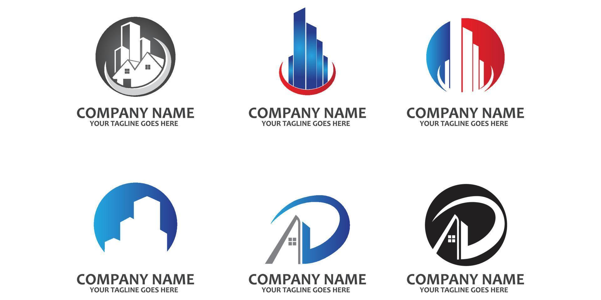 Property and Construction logo free vector icon
