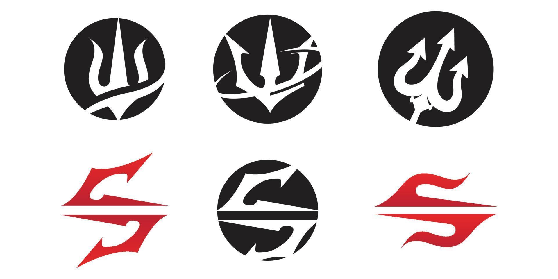 Trident Logo Template vector icon