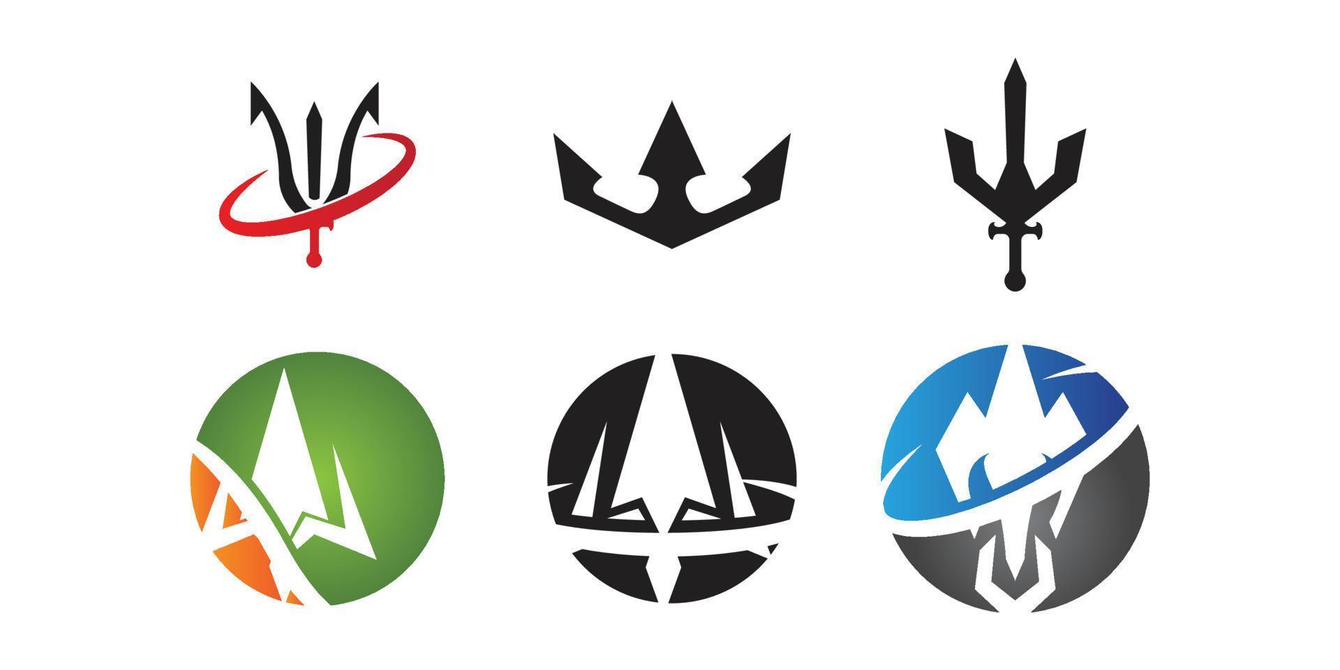 Trident Logo Template vector icon