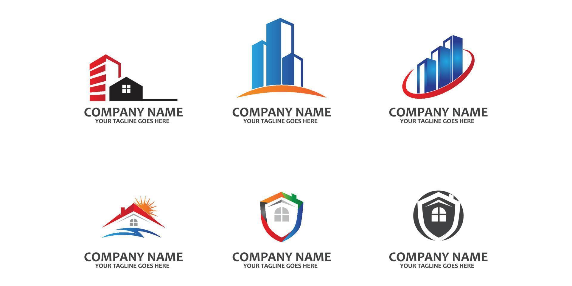 Property and Construction logo free vector icon