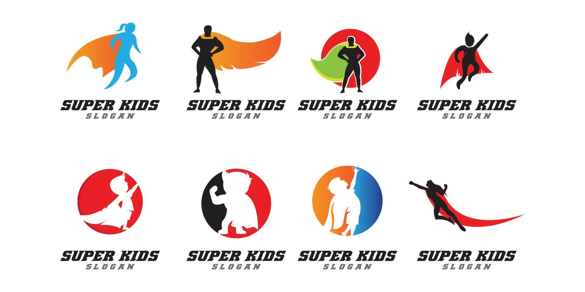 kids super concept icon design vector