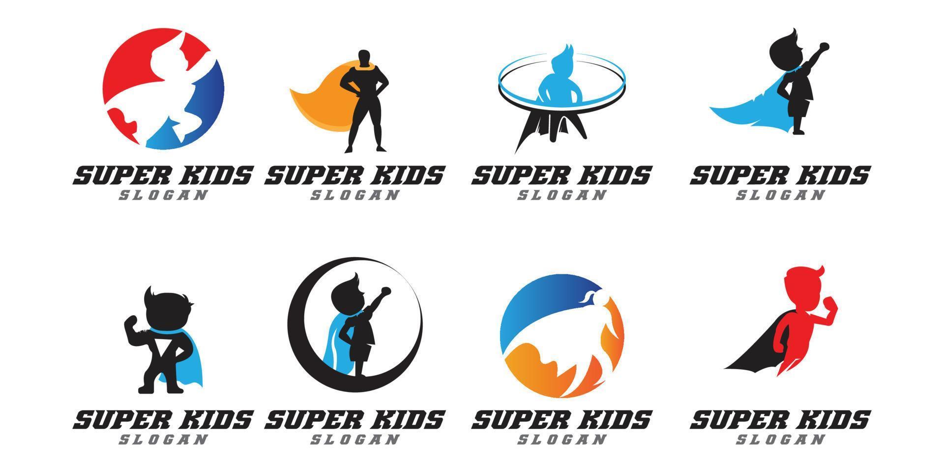 kids super concept icon design vector