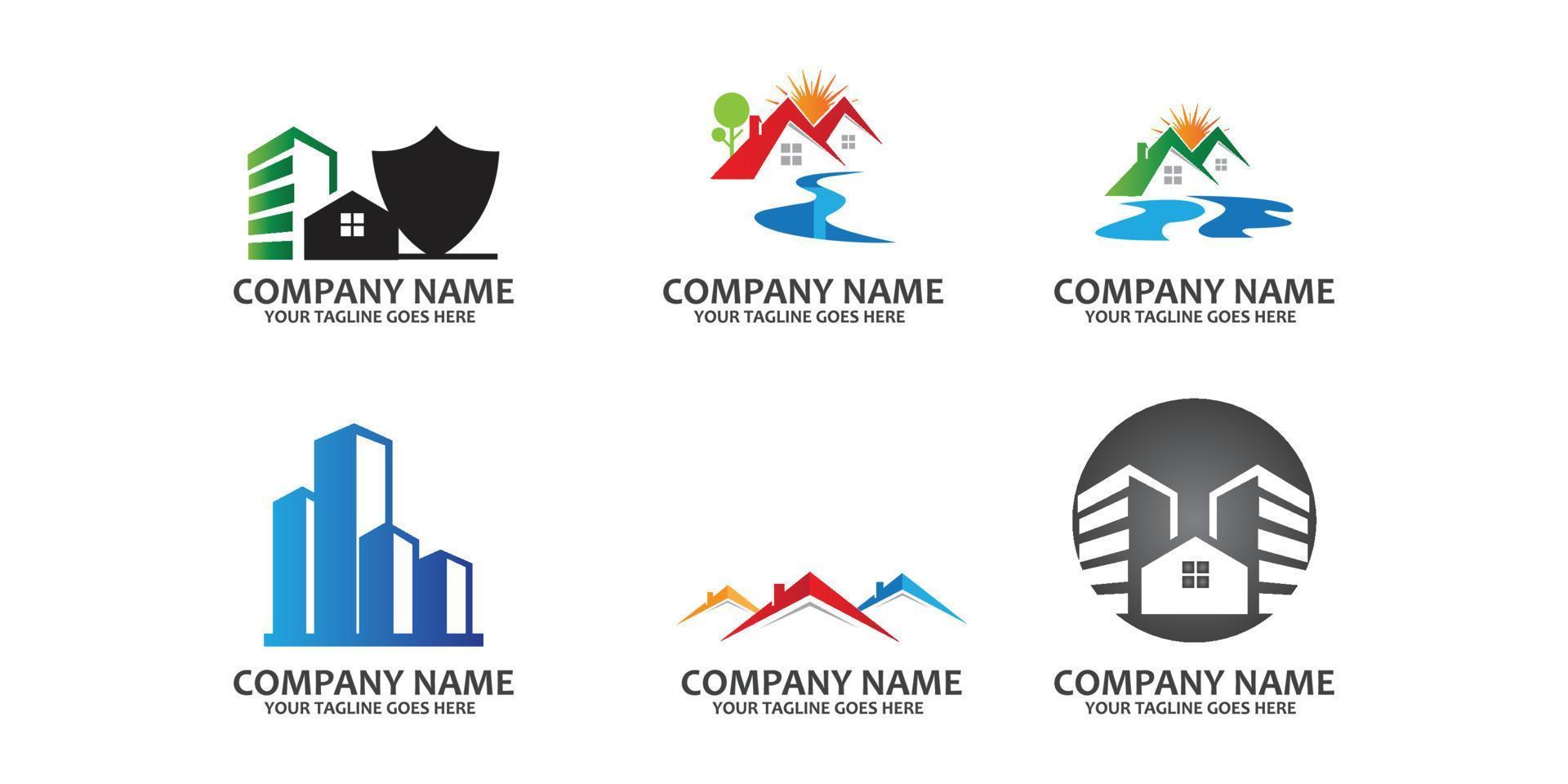 Property and Construction logo free vector icon