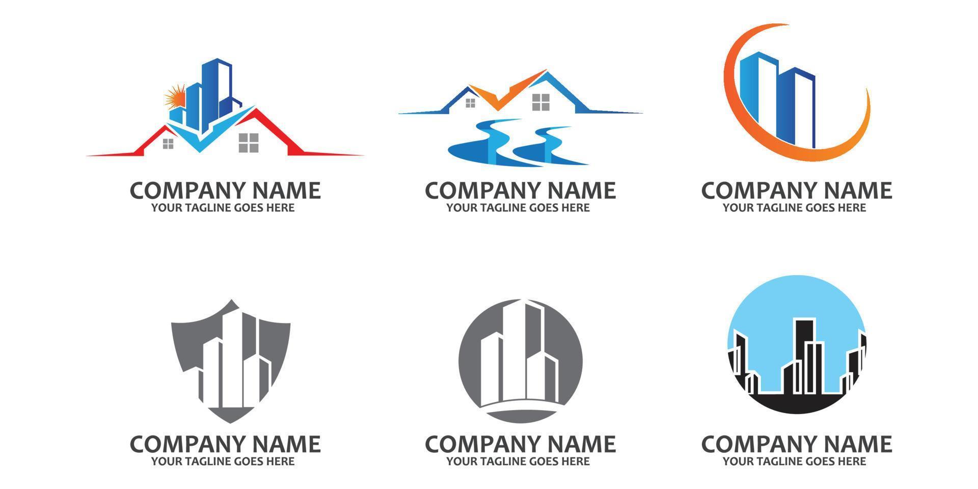 Property and Construction logo free vector icon