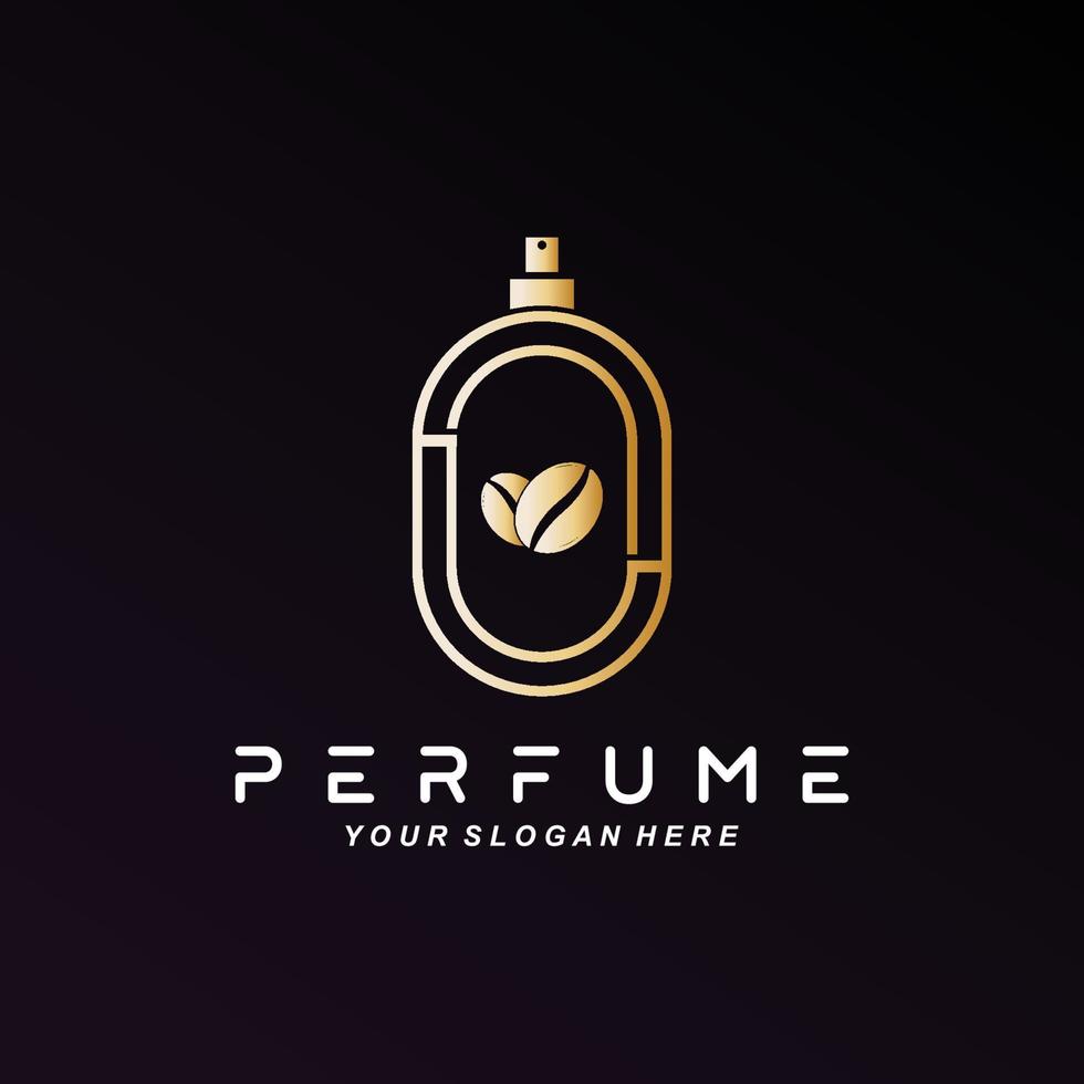 Luxury perfume bottle logo design, illustration for cosmetics, beauty